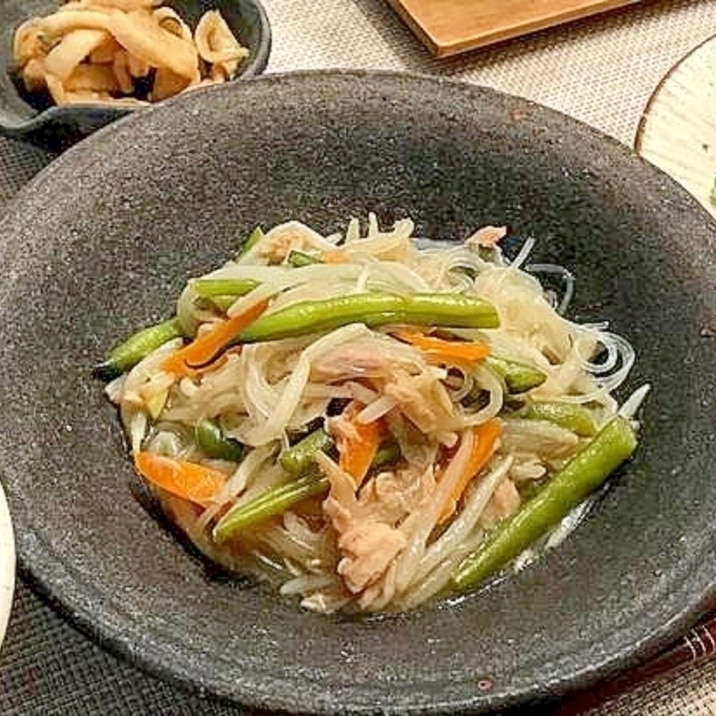 胃腸に優しい！春雨といんげんの煮物